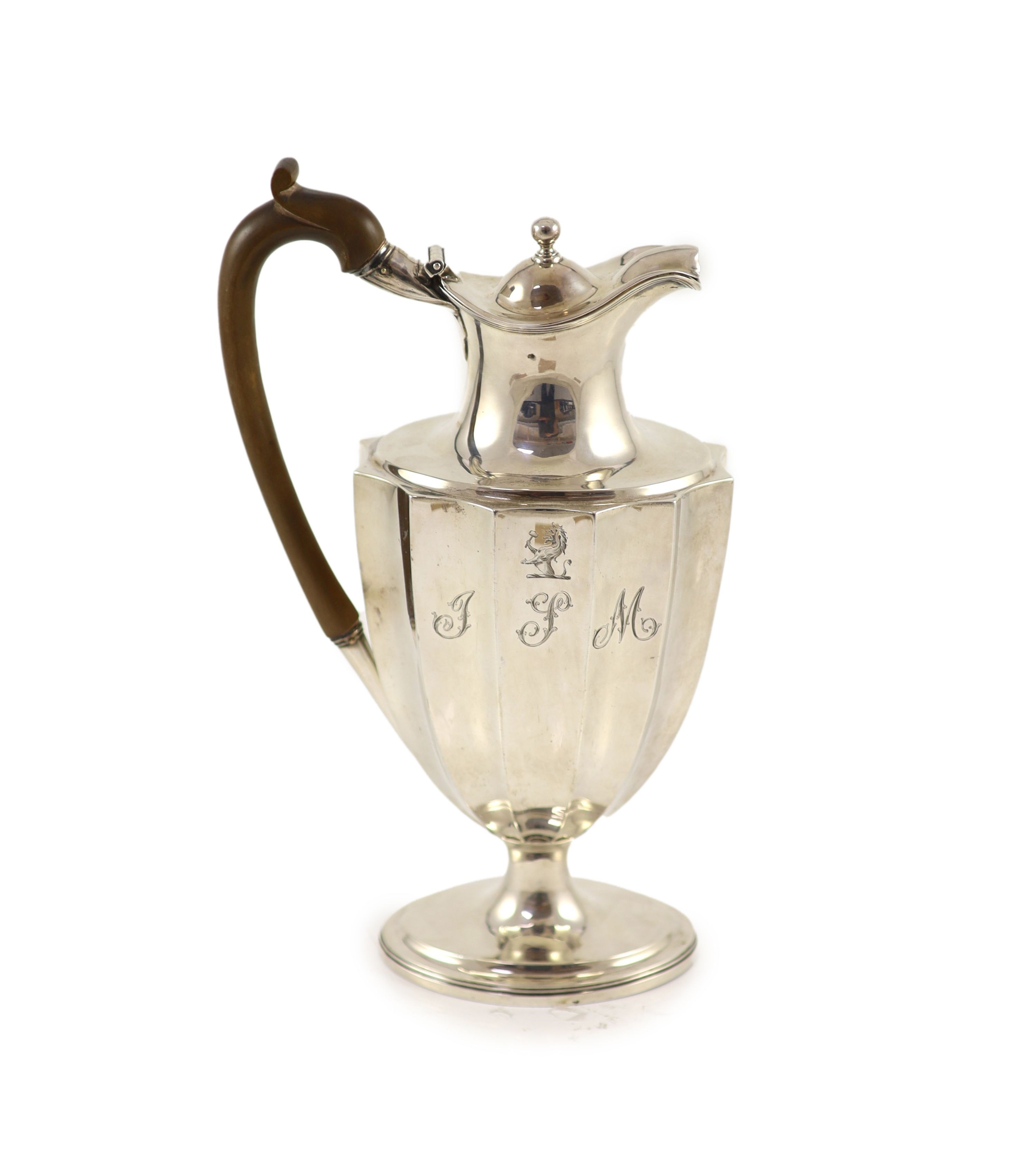 A George III silver hot water ewer, William Sumner I?